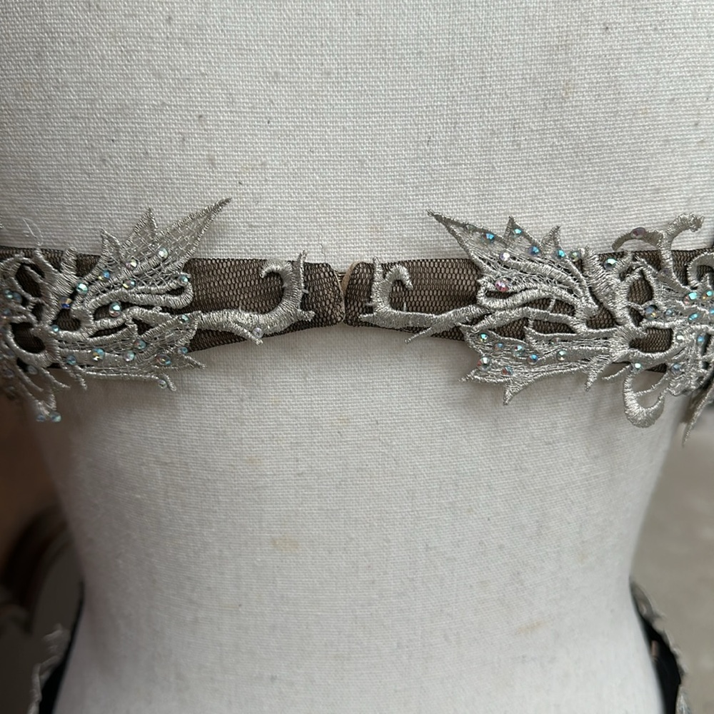 Stunning LaFemme Black & Silver Prom Dress - Picture 13 of 17